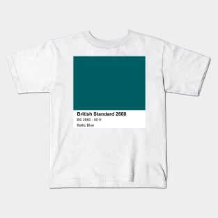 Baltic Blue British Standard 0011 Colour Swatch Kids T-Shirt